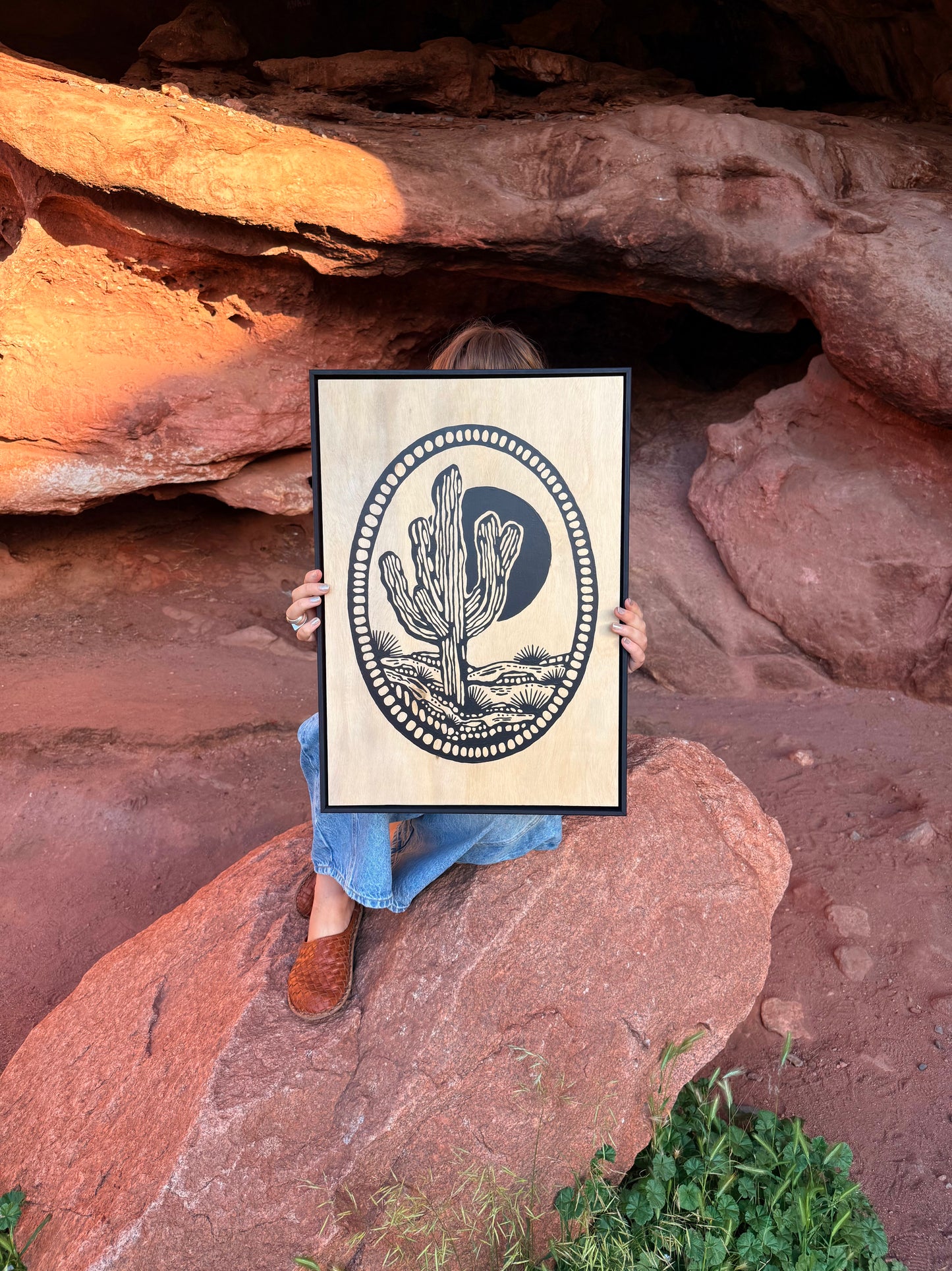 Desert Dreaming || Gouche Painting on Wood 16X23