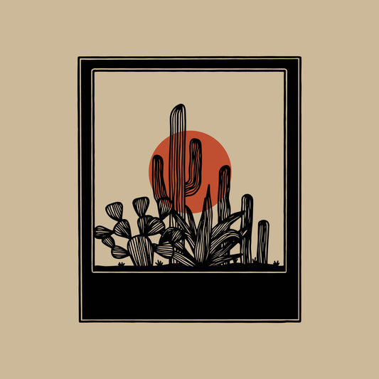 Polaroid Cactus Print