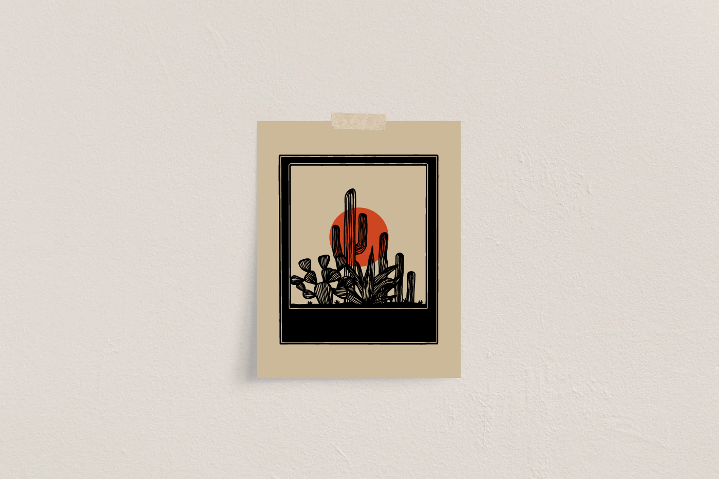 Polaroid Cactus Print