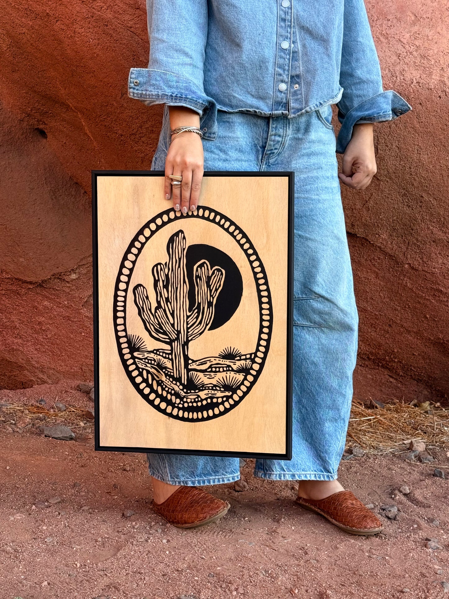 Desert Dreaming || Gouche Painting on Wood 16X23