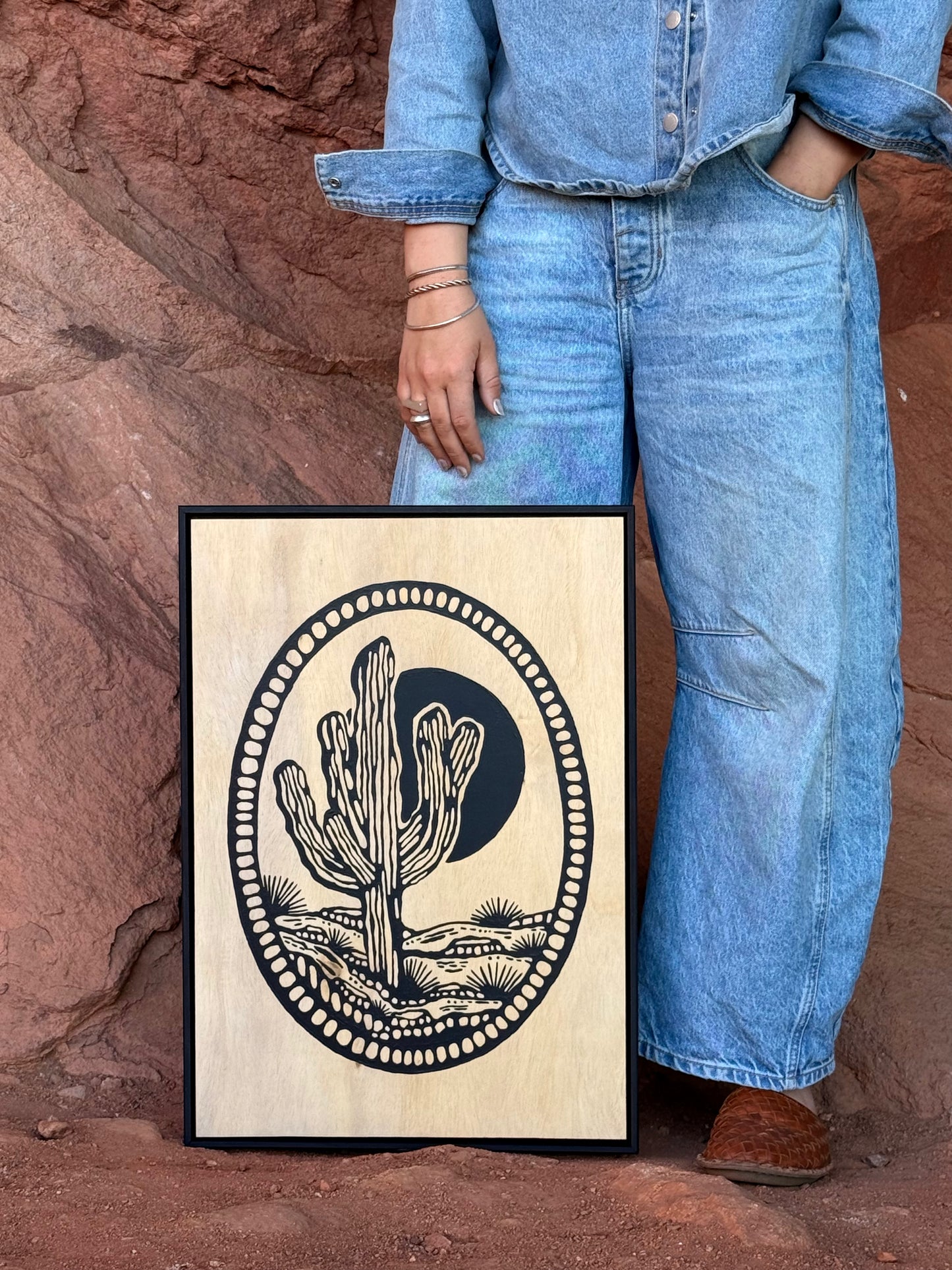 Desert Dreaming || Gouche Painting on Wood 16X23