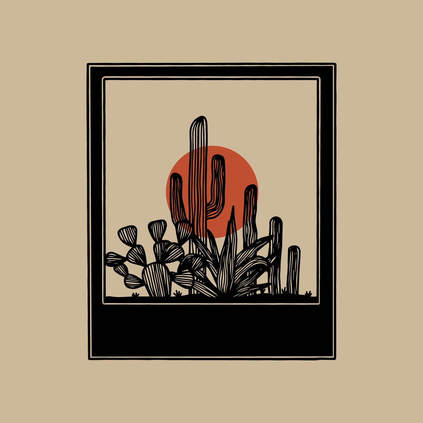 Polaroid Cactus Print