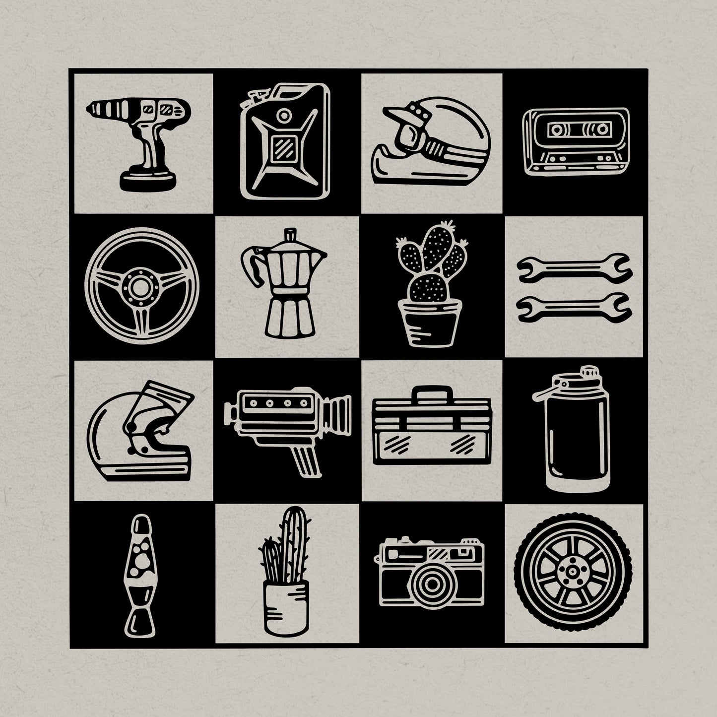 A collection of things print